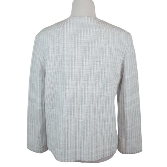 AMINA RUBINACCI x DAVIDE CENCI Light Blue Linen Knit Jacket Blazer Size 48 US 12 - Picture 2 of 12